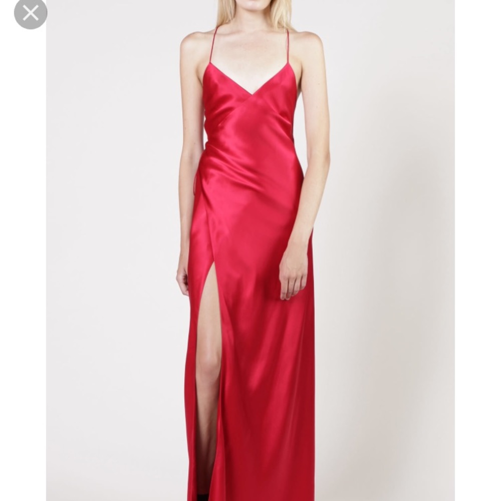 Michelle Mason 100% silk wrap gown.
